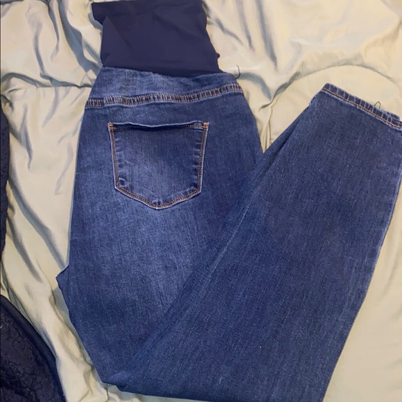Women's Maternity Blue Jeans - Picture 1 of 4